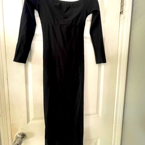 SHEIN SXY Solid Off Shoulder Bodycon Dress - Picture 4 of 4